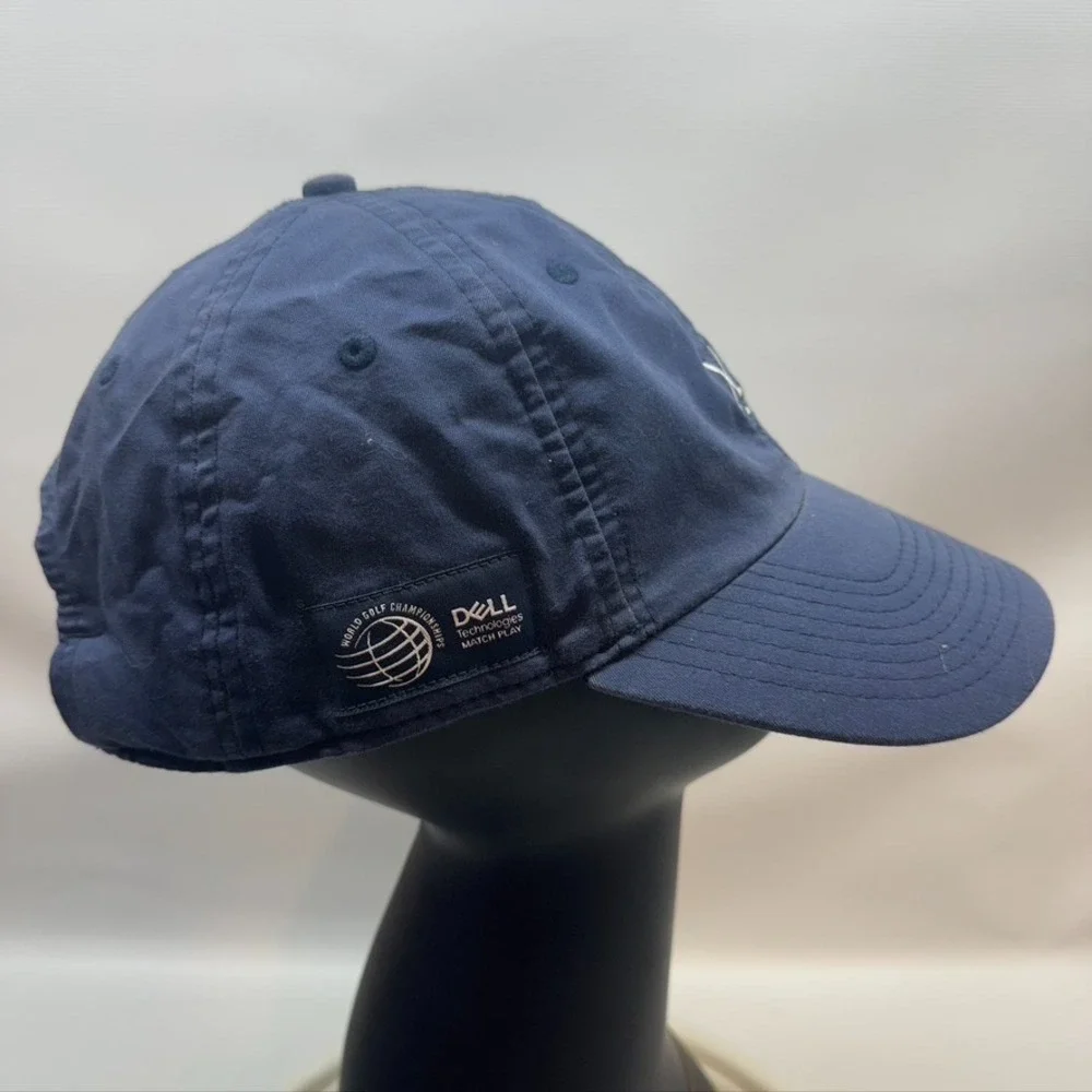 Nike Golf Hat Cap Strap‎ Back Blue Cotton Blend Dell World Golf Championship Adj